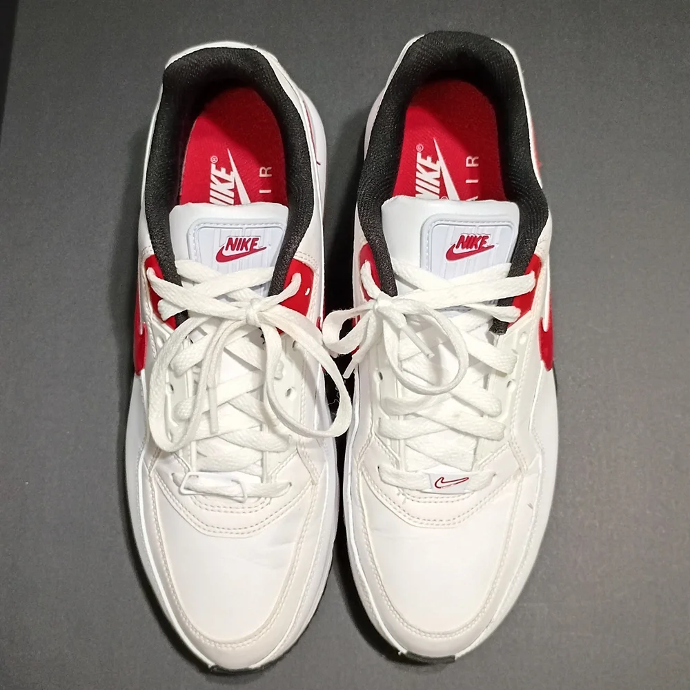 Nike Air Max LTD 3 Men's Casual White/University Red & Black Sneakers - Picture 3 of 14